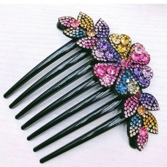 Opvise Hair Comb Clips 3 Classical Non-slip Seven Teeth Bridal Wedding Prom Updo - Picture 4 of 8